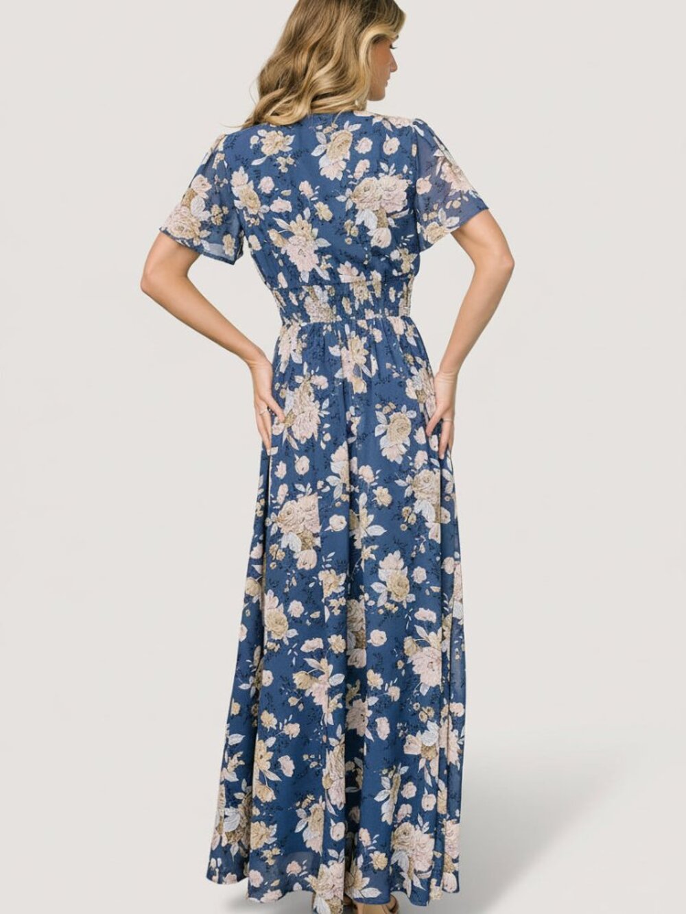 Baltic Born Birdie Maxi Dress | Blue + Blush Floral Size XLXL - Picture 5 of 5